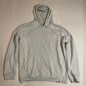 WHITE ADIDAS PULLOVER HOODIE